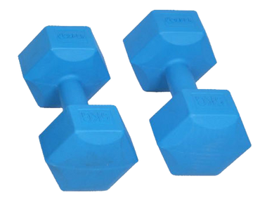 PVC Hand Dumbbell, šešťhranné 2x1 kg Spartan