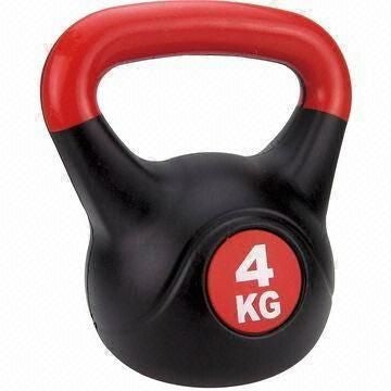 Ušná činka - Kettlebell, plast, 4 kg S-SPORT