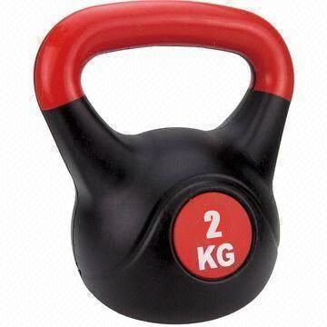 Ušná činka - Kettlebell, plast, 2 kg SPARTAN