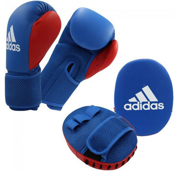 Juniorská boxerská súprava rukavíc/úderov, veľkosť XXS ADIDAS