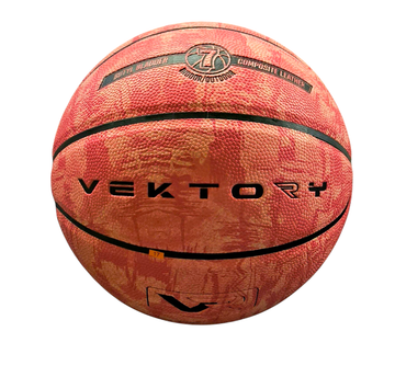 Basketbalová lopta, veľkosť 7, VEKTORY INDOOR / OUTDOOR Červená 