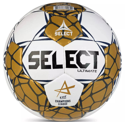 Suťaž Handball Select Ultimate EHF Ligy Majstrov V24 White/Gold Veľkosť 2